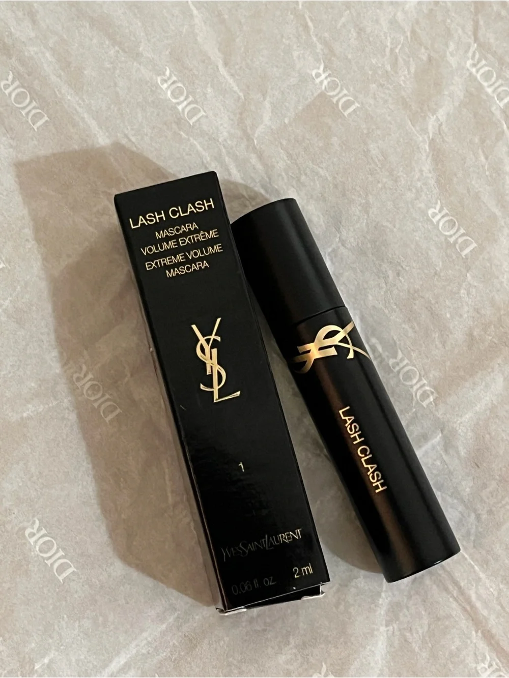 Yves Saint Laurent Lash Clash Mascara with box — 2 ml Black and Gold Packaging